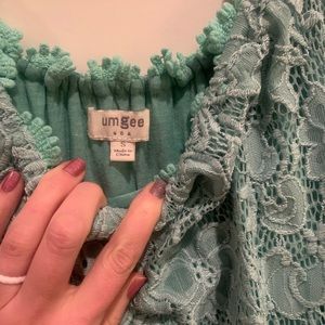 Off the shoulder dress in Mint